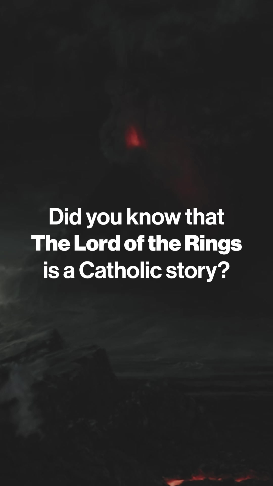 CONFIRMED: Lord of The Rings is a Catholic Story