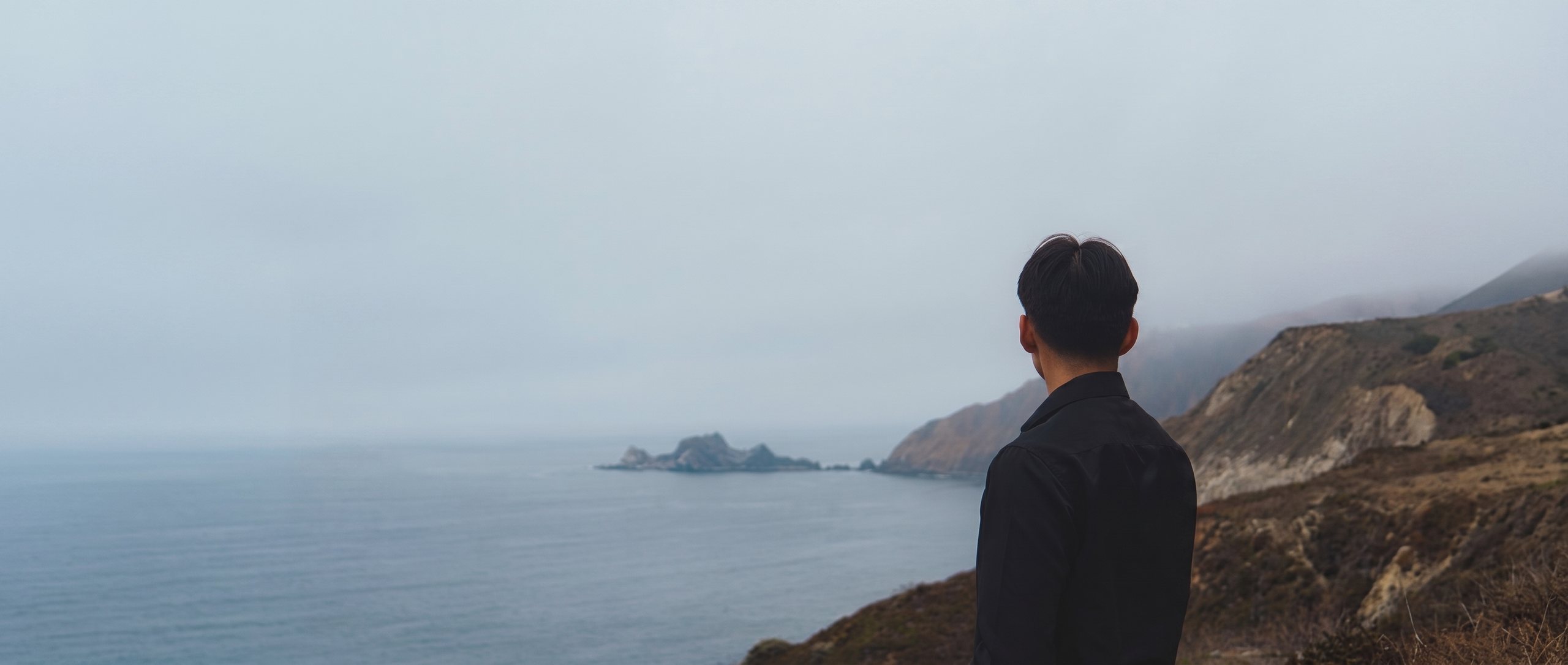 Franco Aurelio looking out over the ocean